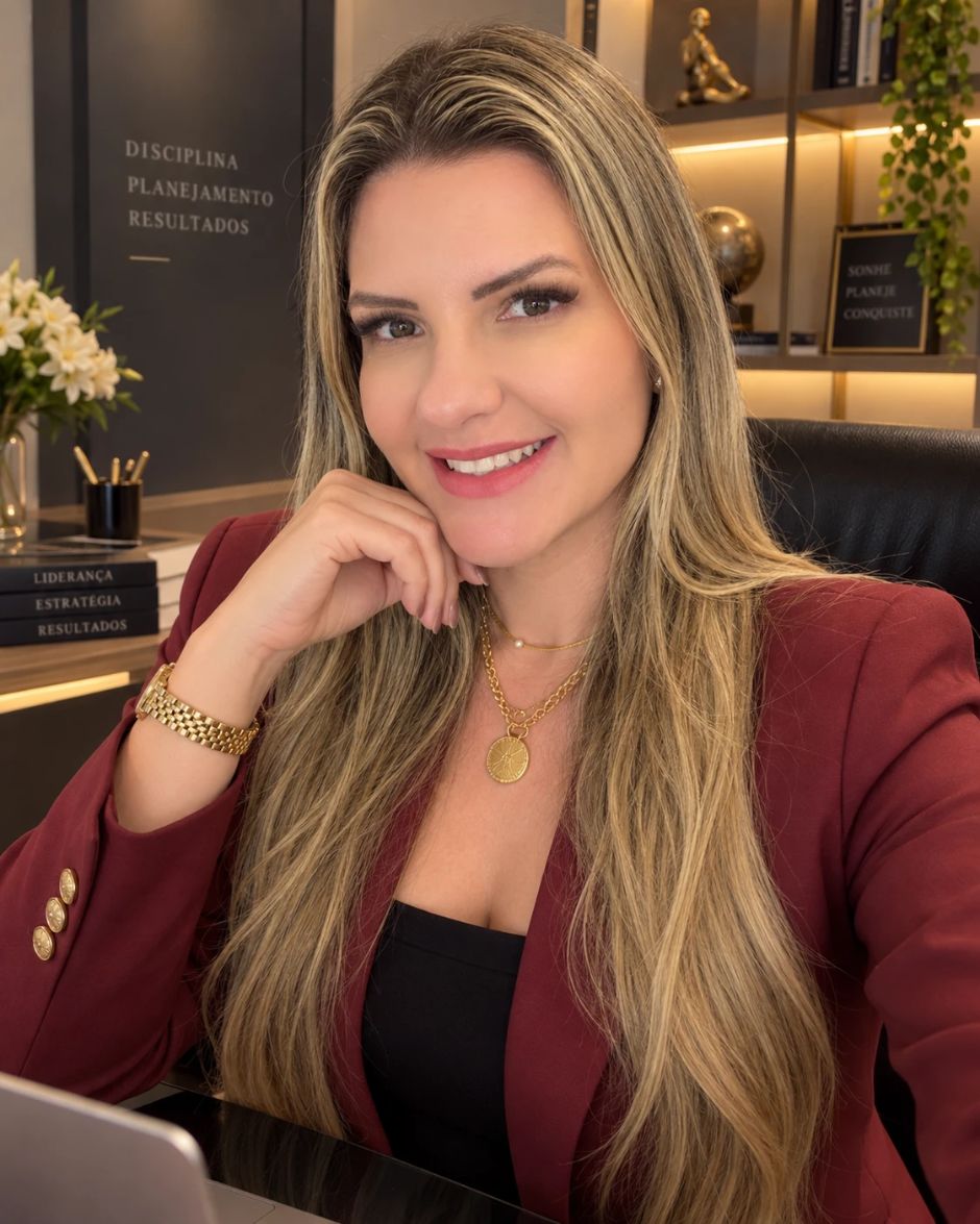 Queila Andrade, advogada, em seu escritório